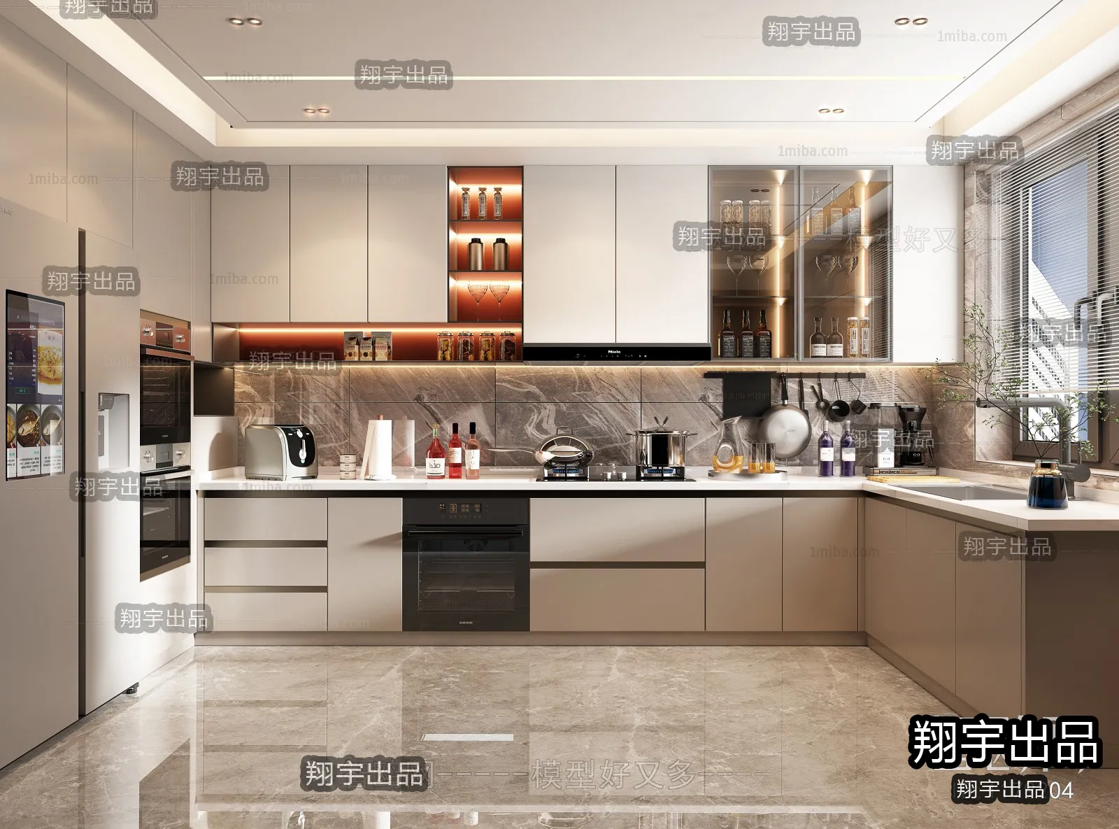 Kitchen 3D Interior Scene – 3D Models – 190