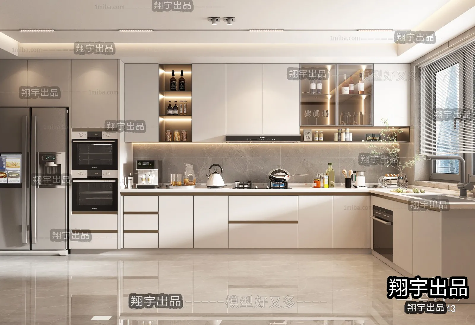 Kitchen 3D Interior Scene – 3D Models – 191