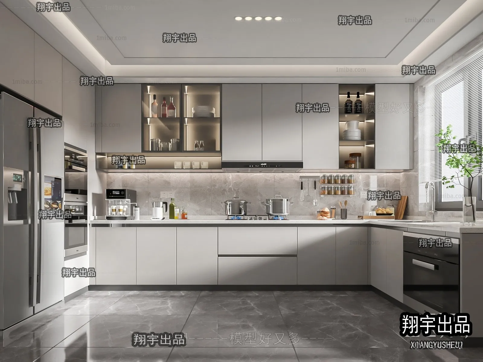 Kitchen 3D Interior Scene – 3D Models – 192