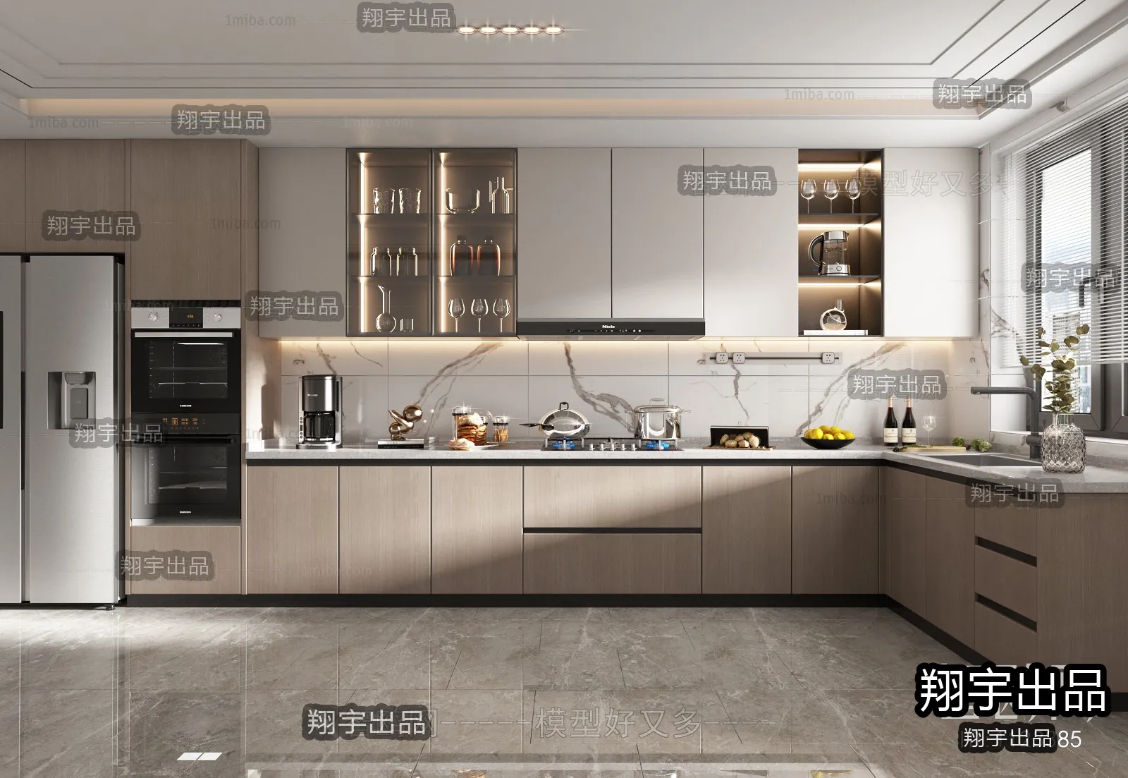 Kitchen 3D Interior Scene – 3D Models – 194