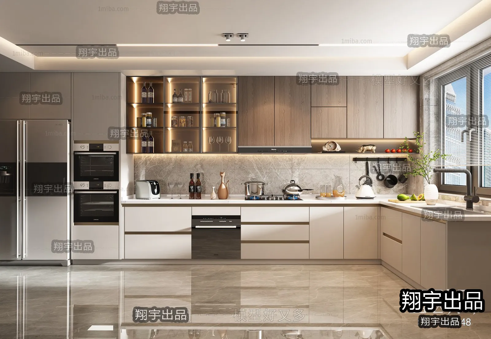 Kitchen 3D Interior Scene – 3D Models – 196