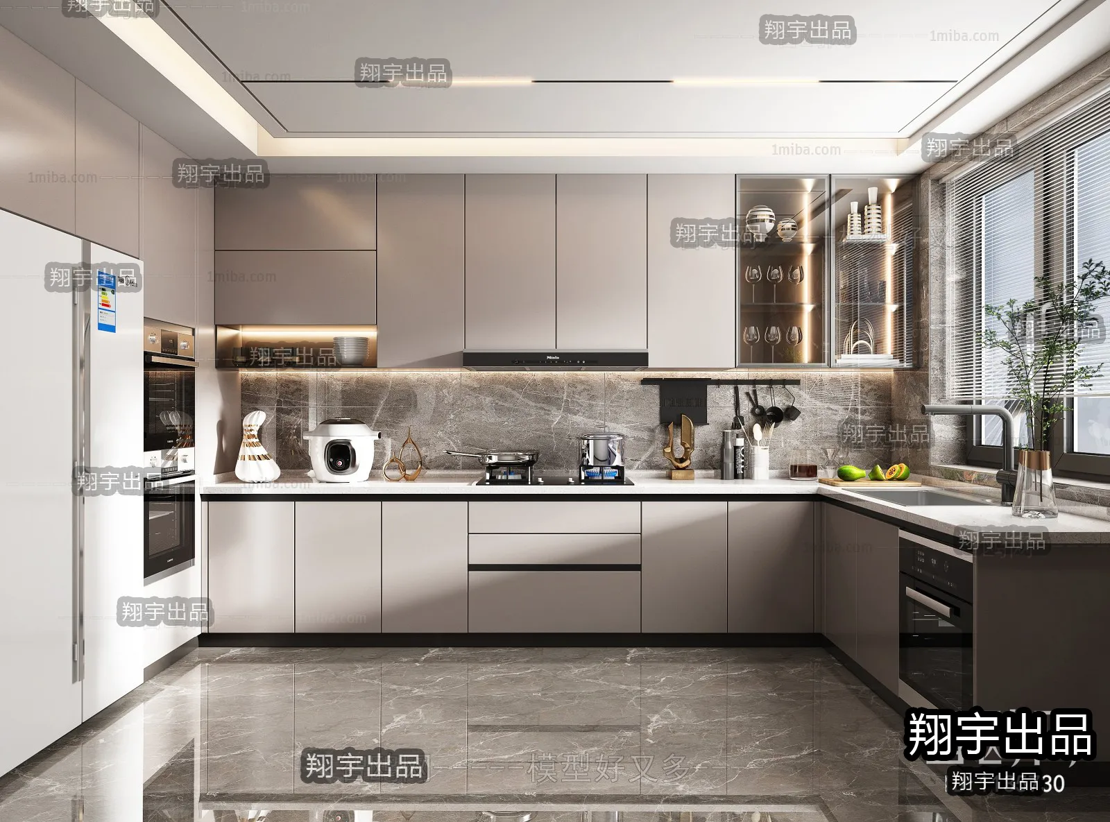 Kitchen 3D Interior Scene – 3D Models – 197