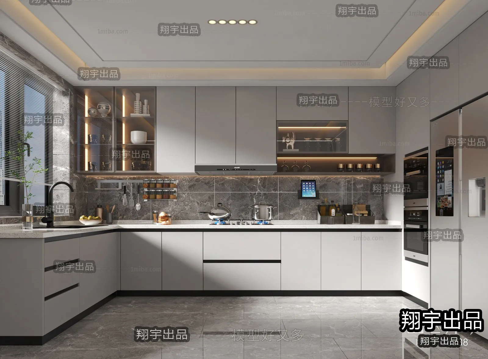 Kitchen 3D Interior Scene – 3D Models – 202