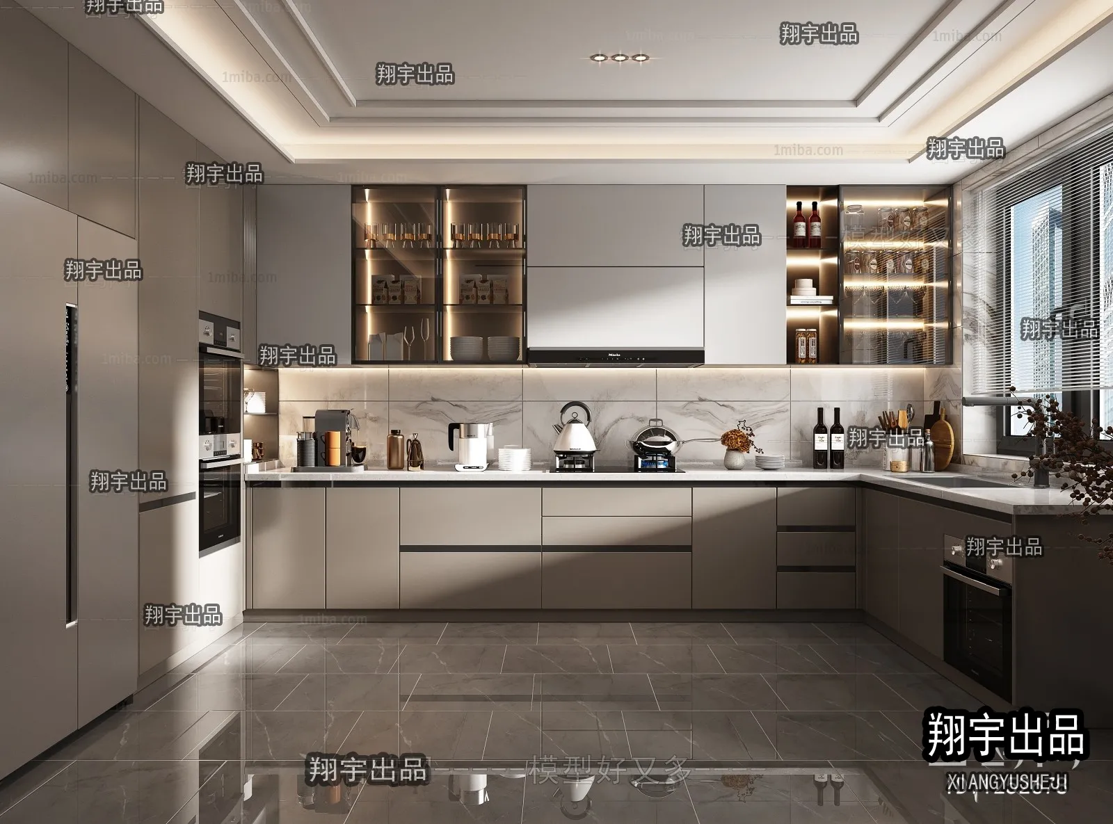 Kitchen 3D Interior Scene – 3D Models – 203