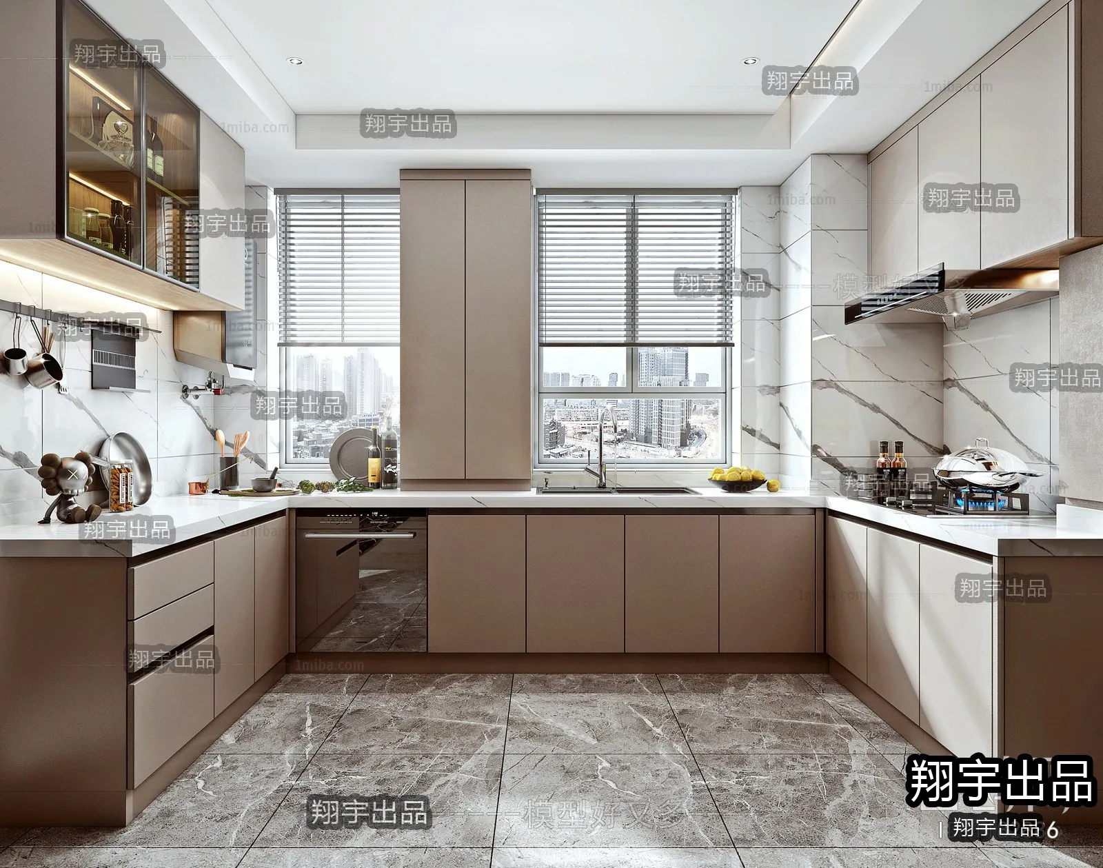 Kitchen 3D Interior Scene – 3D Models – 205