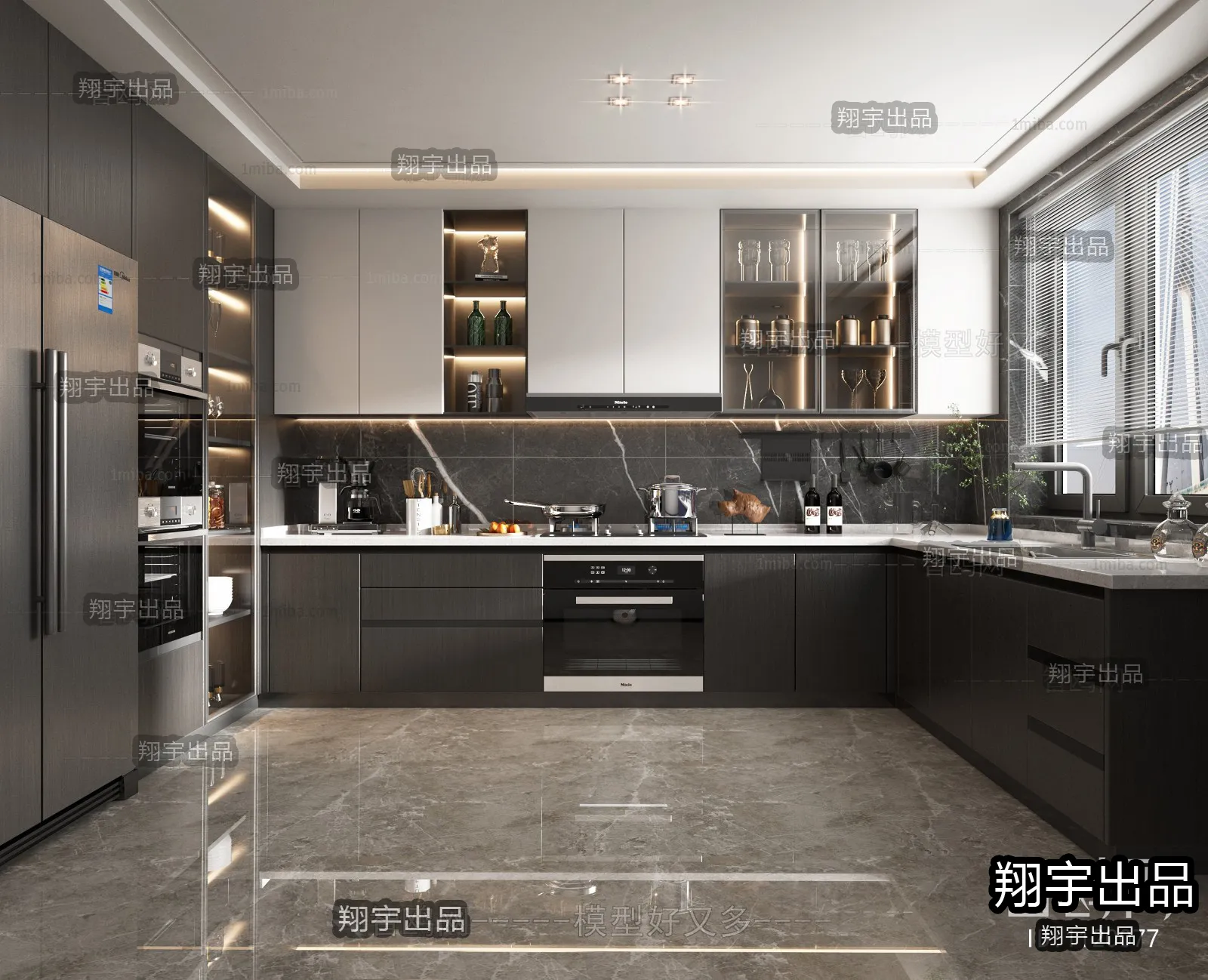 Kitchen 3D Interior Scene – 3D Models – 207