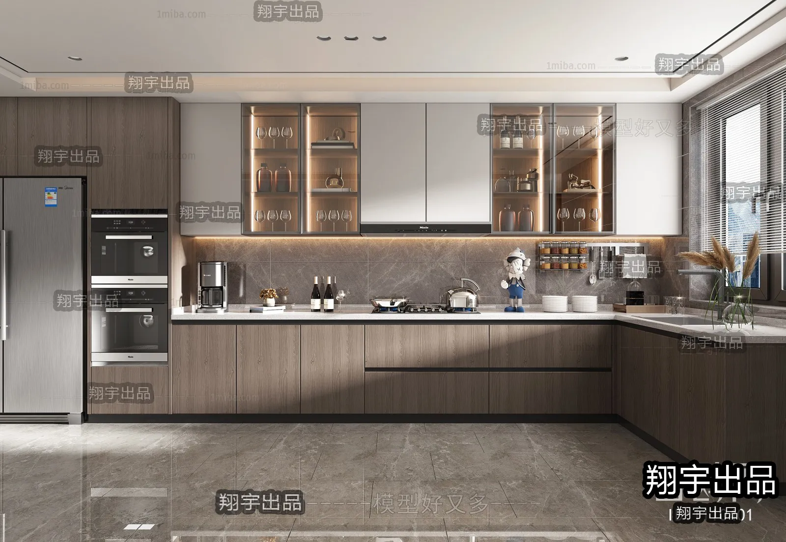 Kitchen 3D Interior Scene – 3D Models – 208