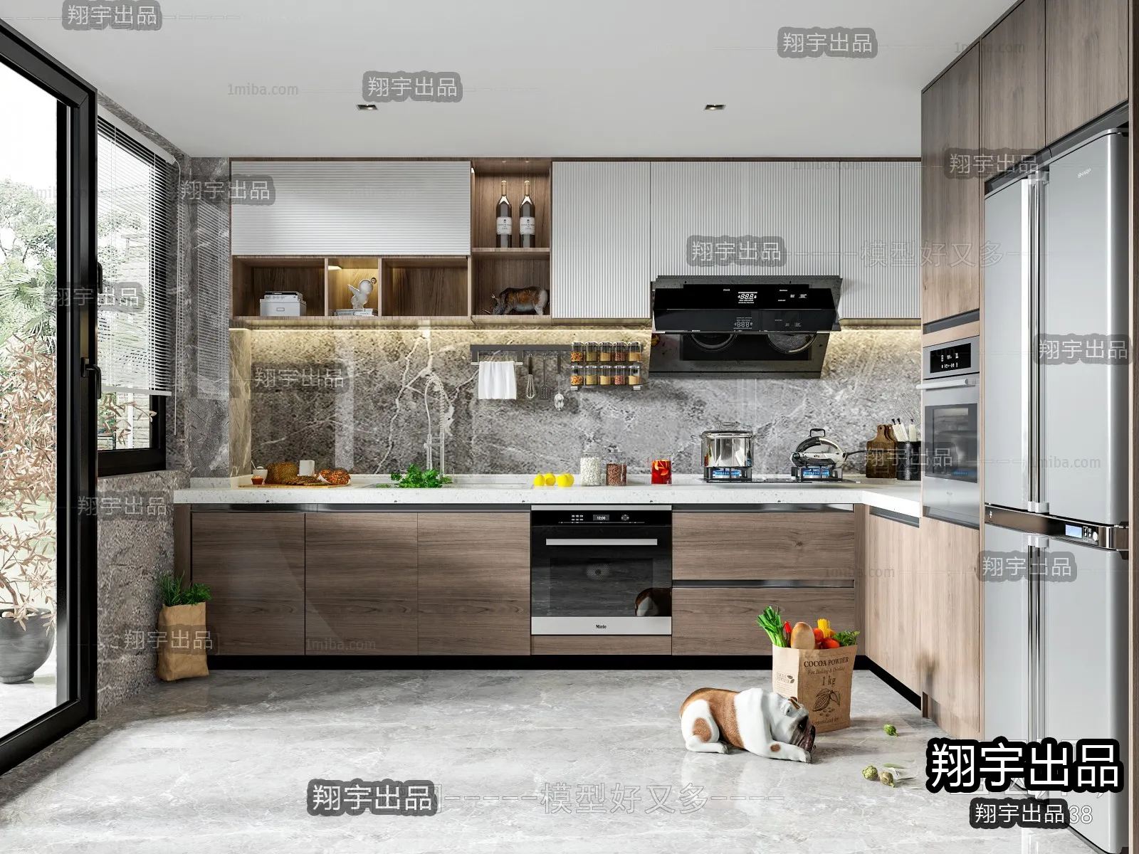 Kitchen 3D Interior Scene – 3D Models – 211