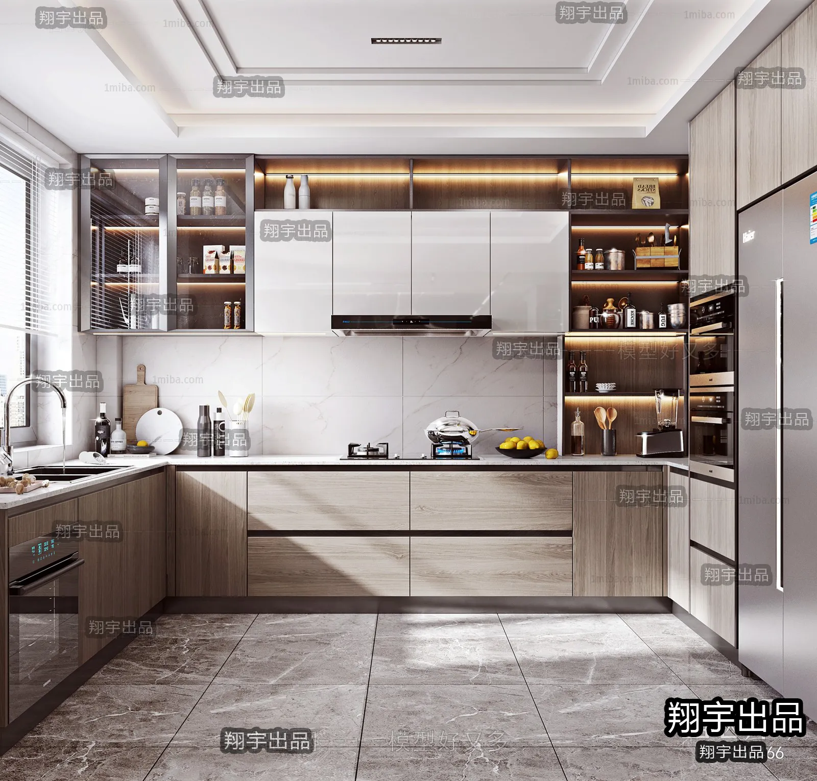 Kitchen 3D Interior Scene – 3D Models – 212