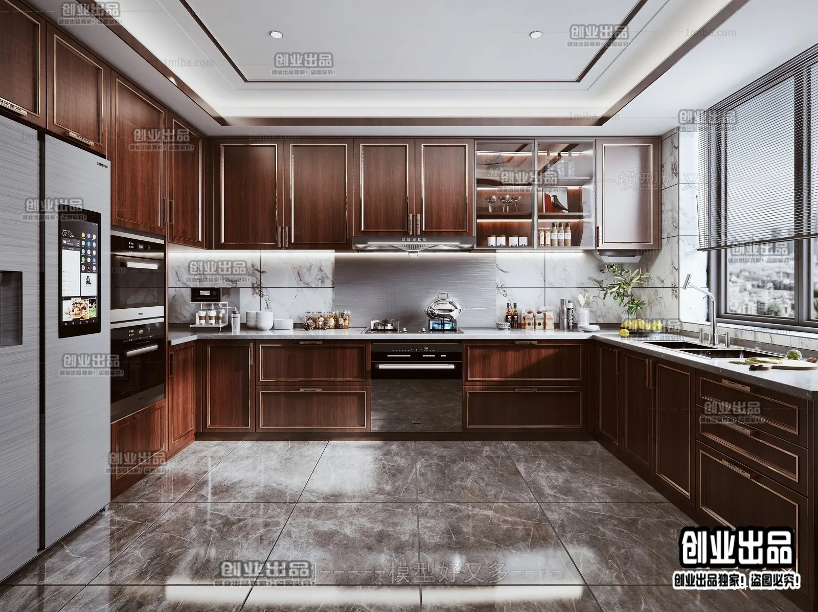 Kitchen 3D Interior Scene – 3D Models – 216