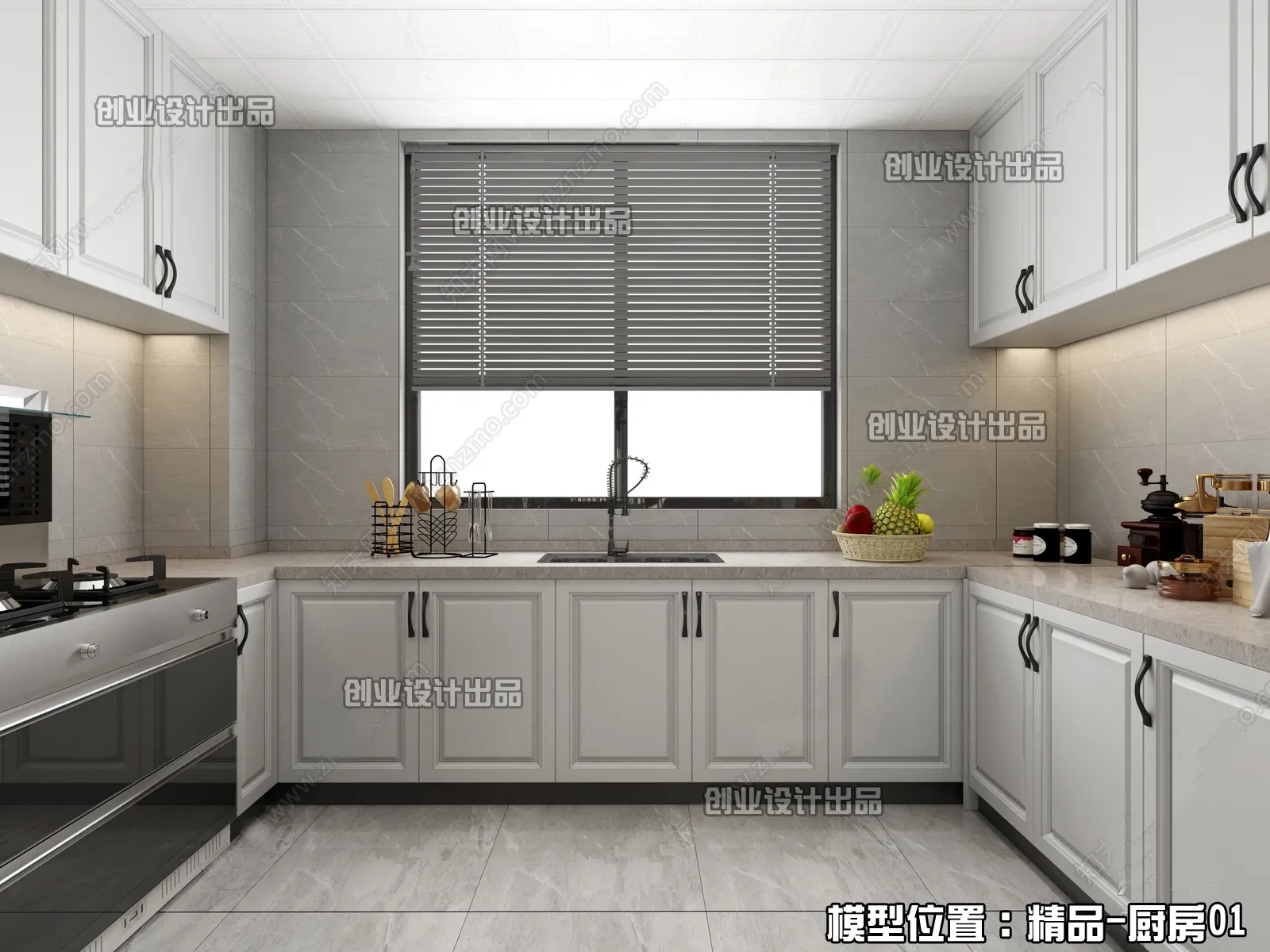 Kitchen 3D Interior Scene – 3D Models – 220