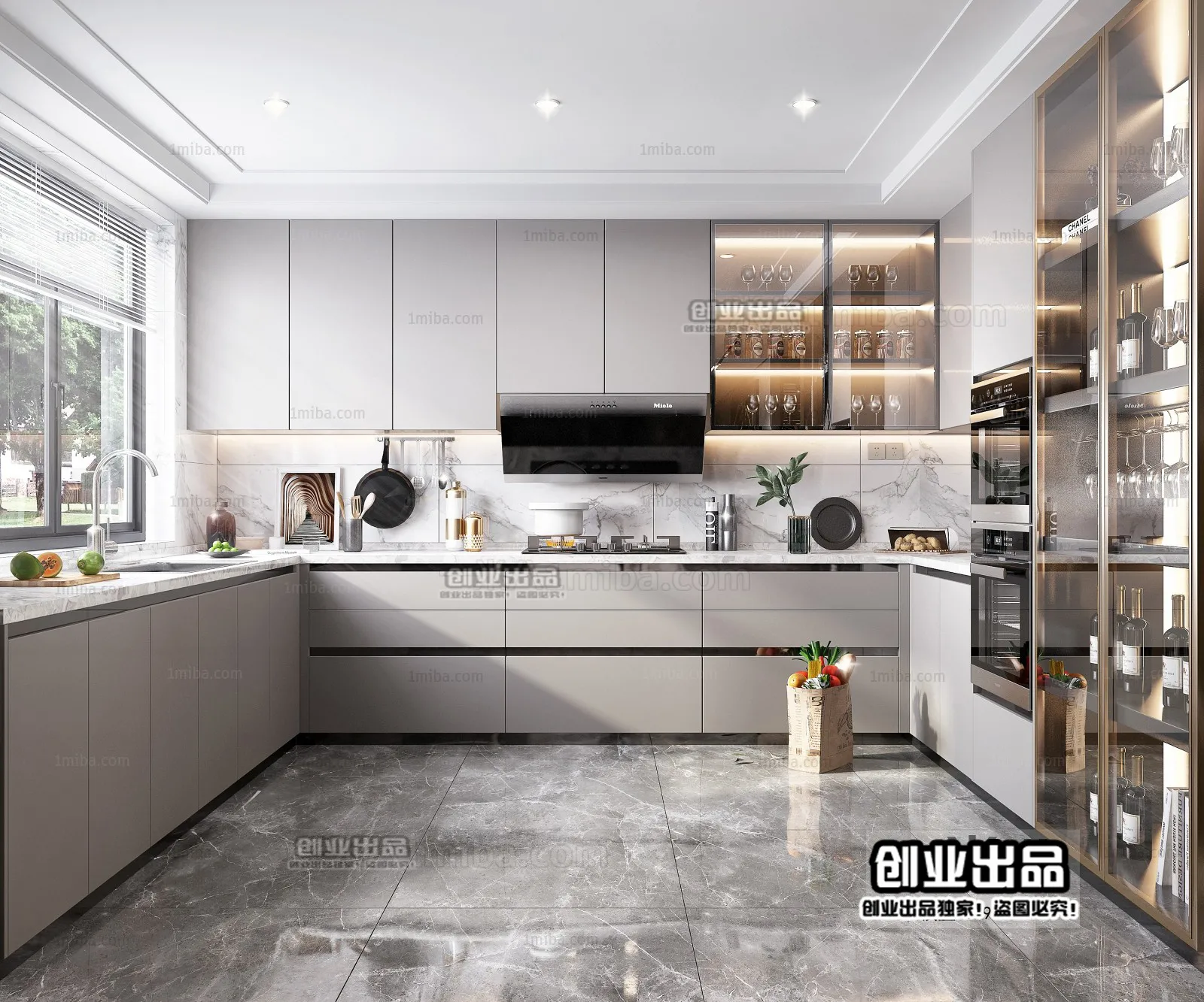 Kitchen 3D Interior Scene – 3D Models – 222