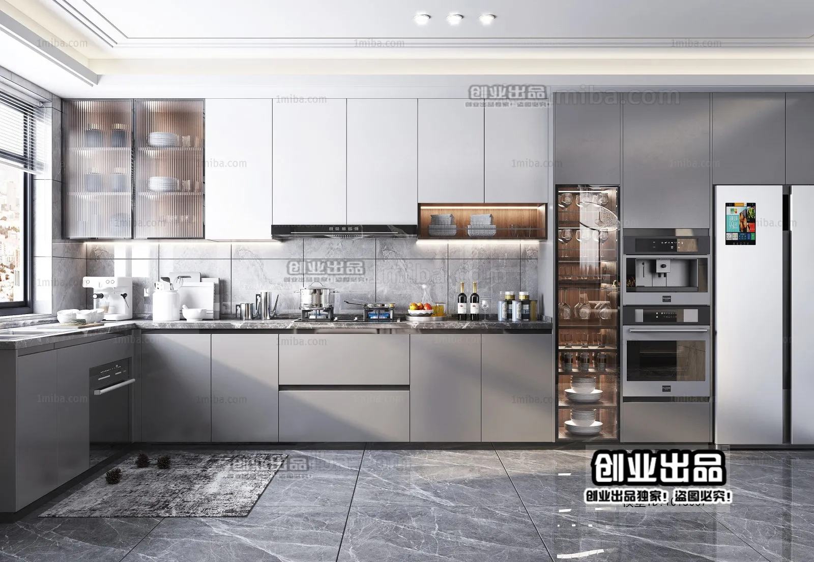 Kitchen 3D Interior Scene – 3D Models – 224