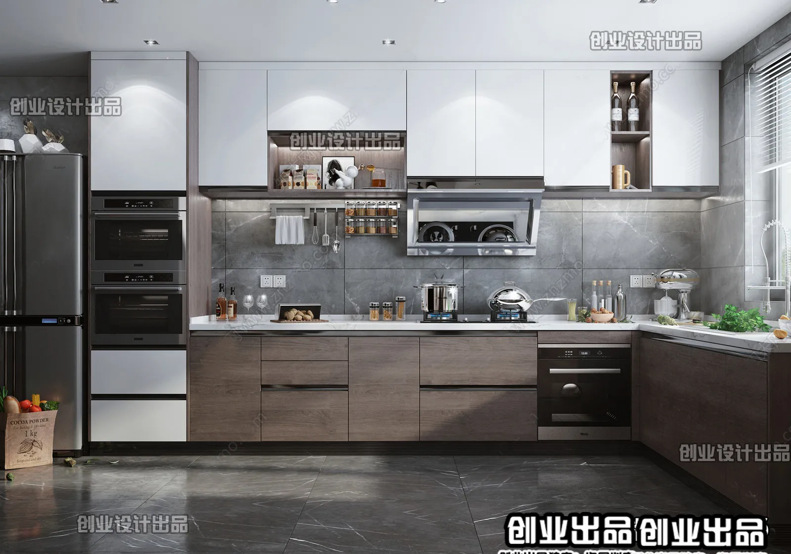 Kitchen 3D Interior Scene – 3D Models – 229