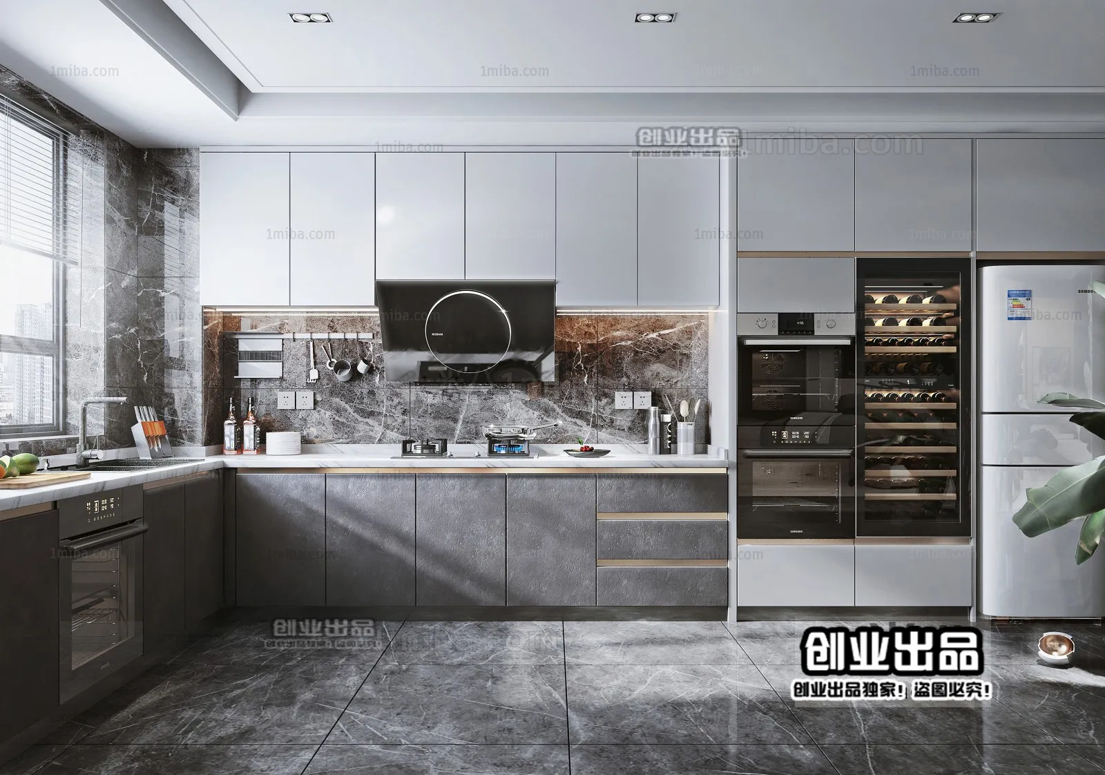 Kitchen 3D Interior Scene – 3D Models – 230