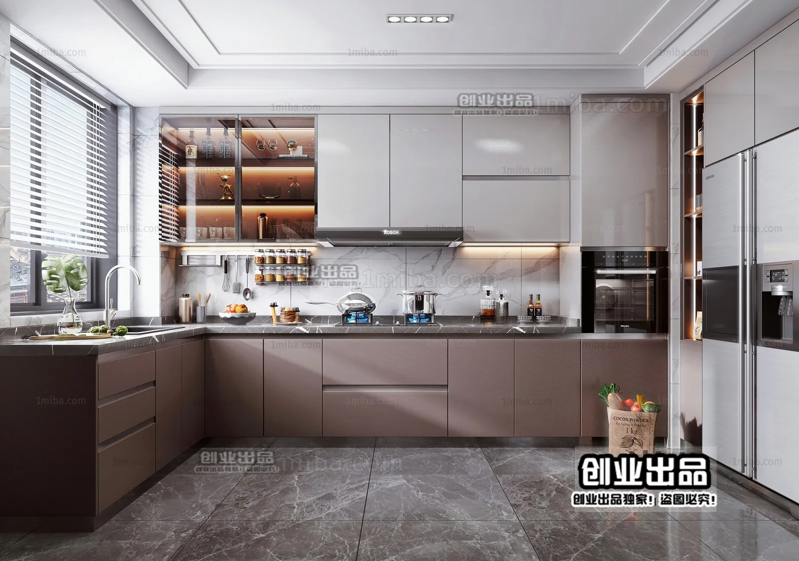 Kitchen 3D Interior Scene – 3D Models – 233