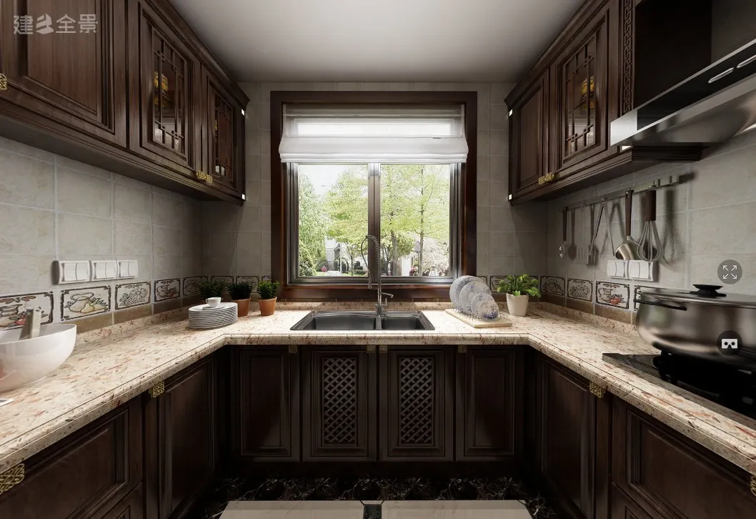 Kitchen 3D Interior Scene – American Style – 008