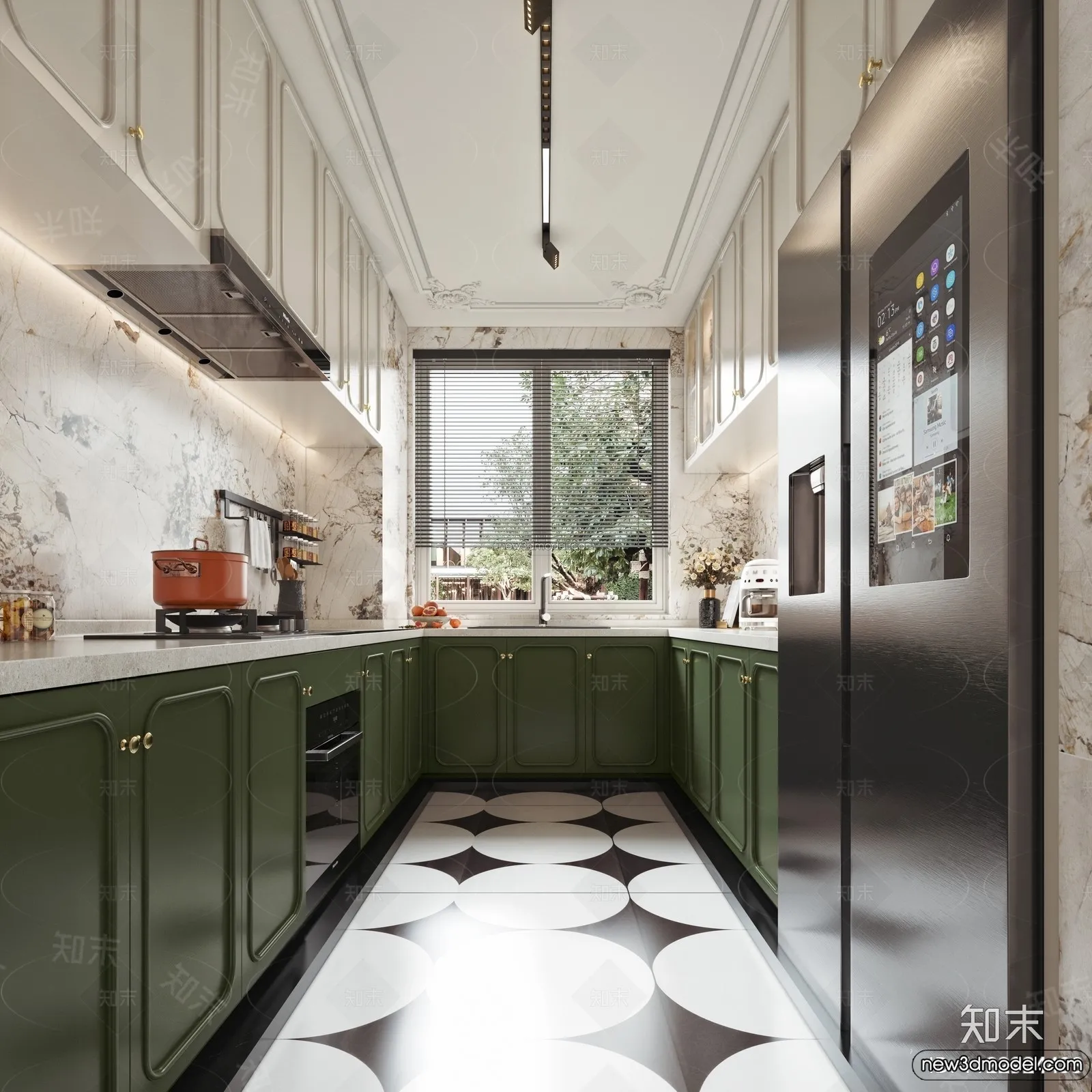 Kitchen – 3D Interior Scene – French Style – 005