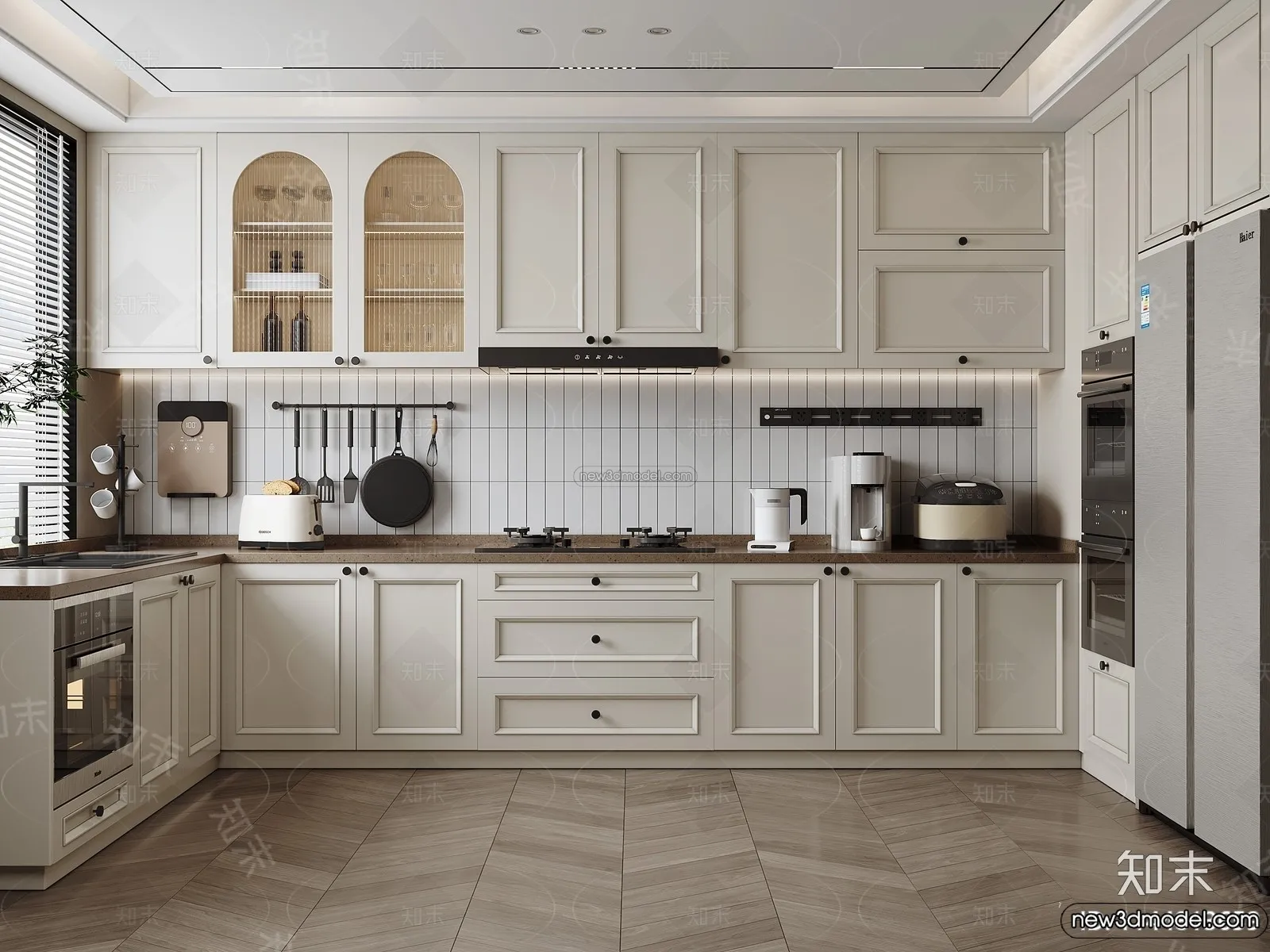 Kitchen – 3D Interior Scene – French Style – 033