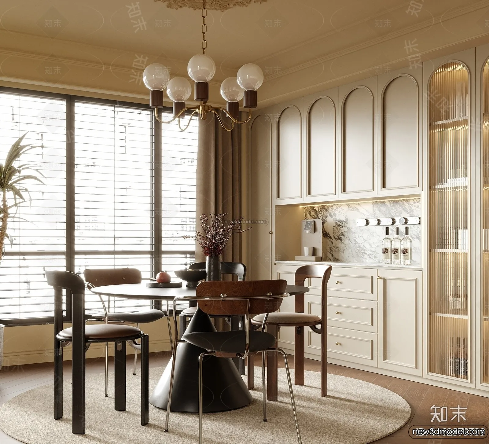 Kitchen – 3D Interior Scene – French Style – 042