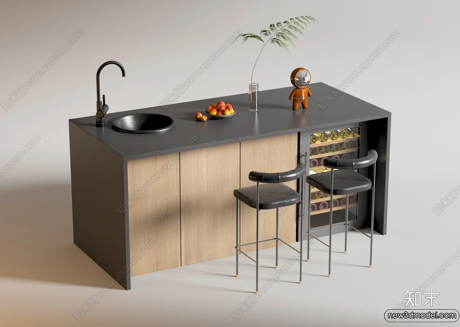 Kitchen – 3D Models – 3D Interior Scenes – 004