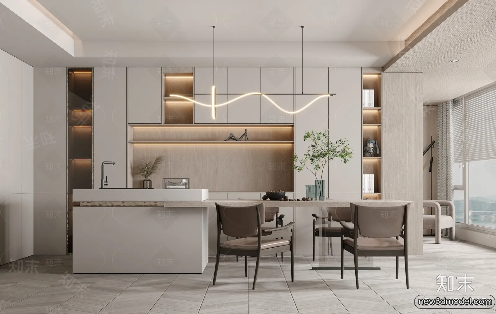 Kitchen – 3D Models – 3D Interior Scenes – 098