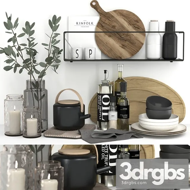 Kitchen accessories 01 – decorative set 13 3dsmax Download