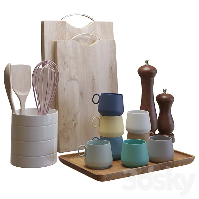 kitchen accessories 3DS Max Model