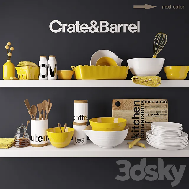 Kitchen accessories by Crate & Barrel 3DSMax File