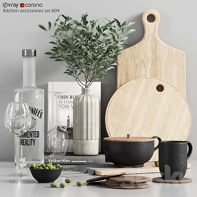 Kitchen accessories Set 004 3dsMax Model