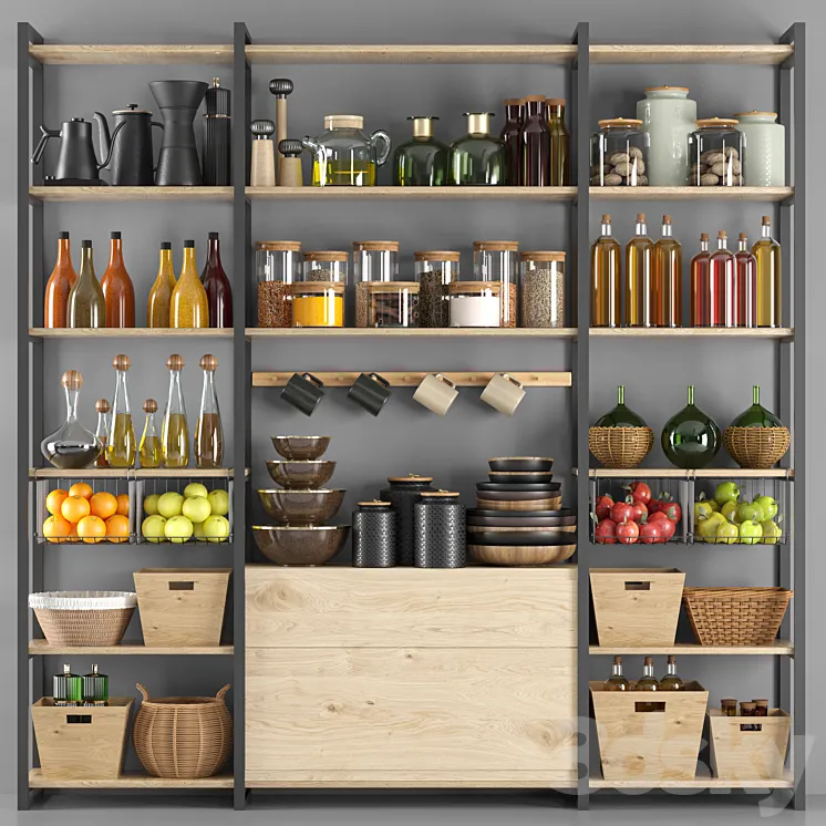 kitchen accessories012-pantry 3DS Max