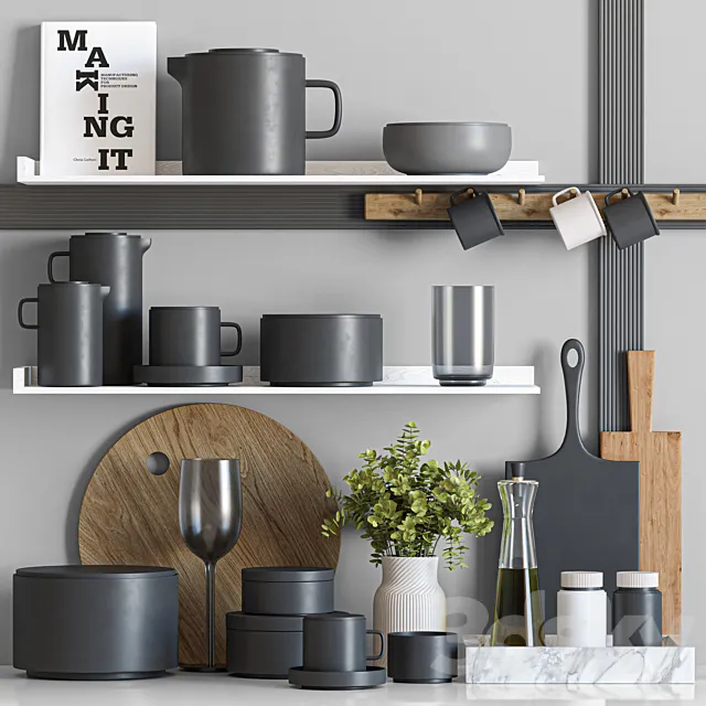 kitchen accessories018 3ds Max