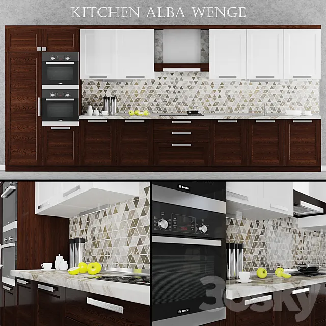 Kitchen Alba Wenge 3DSMax File