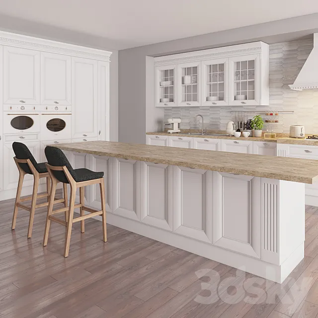 Kitchen Amelie New Bellini factory with decor 3DSMax File
