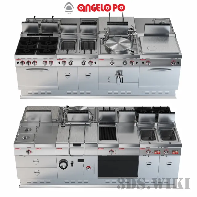 kitchen – Angelo Po Gamma cooking system 3ds Max
