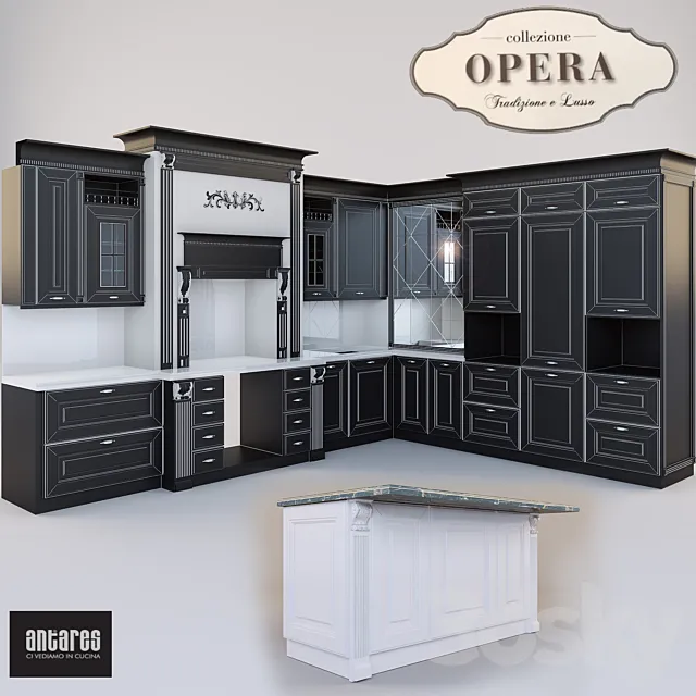 kitchen Antares model Opera 3ds Max