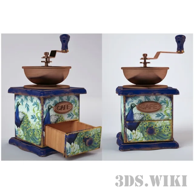 kitchen – Antique Manual Coffee Grinder 3ds Max