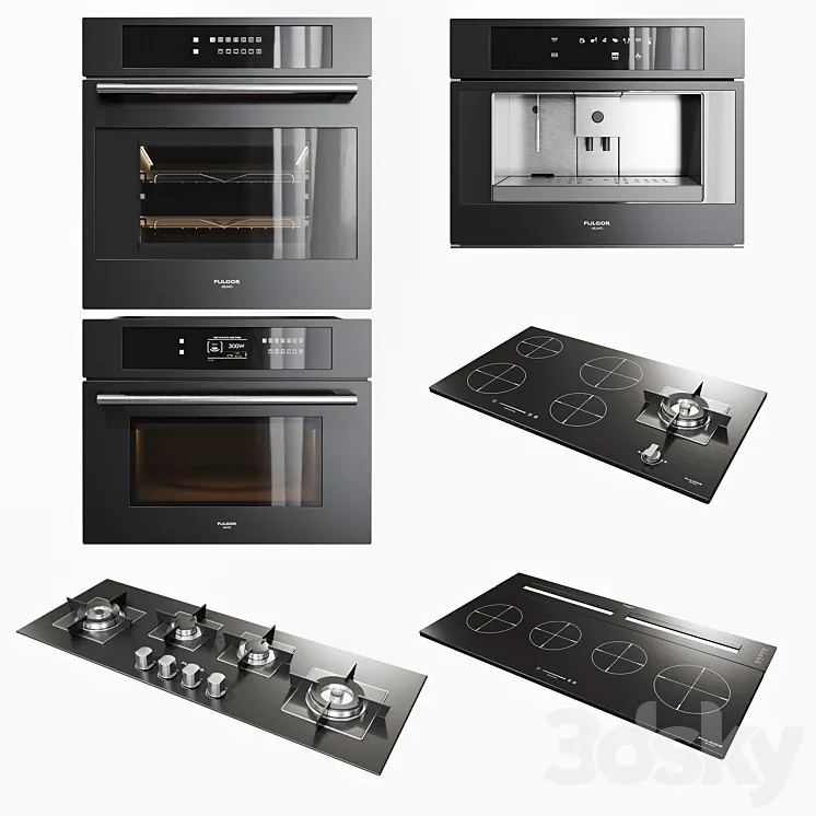 kitchen appliance set Fulgor Milano 3DS Max