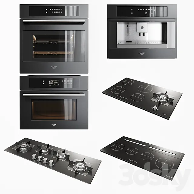 kitchen appliance set Fulgor Milano 3DSMax File