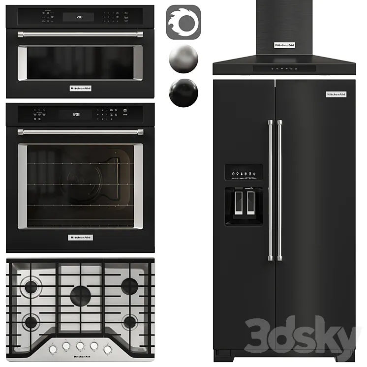 Kitchen appliance01 \/ Kitchenaid 3DS Max Model