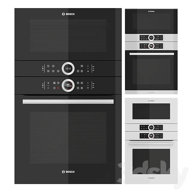 Kitchen appliances Bosch Series 8. Three options 3DSMax File