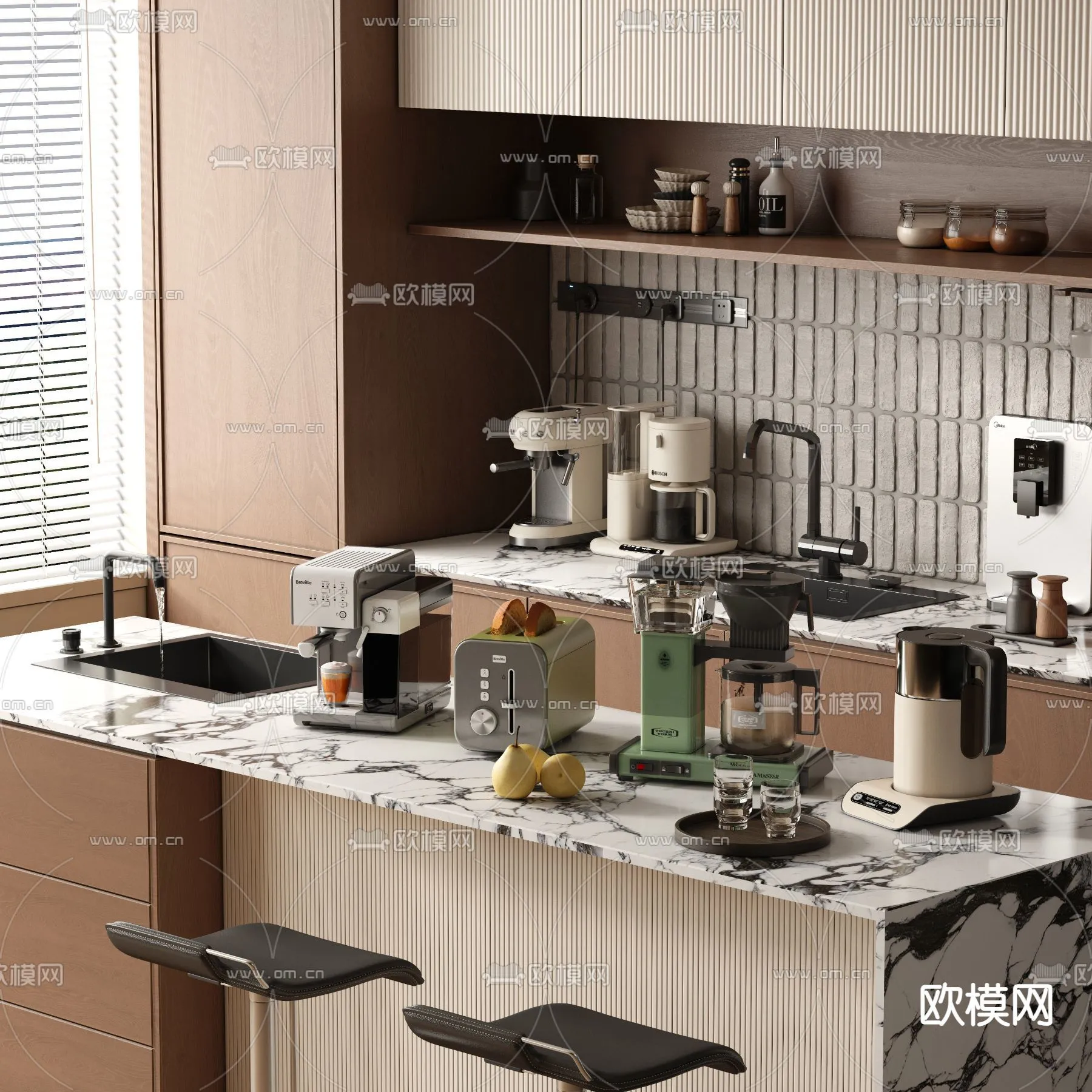 Kitchen Appliances for Interior Design – 3DS Max Models – 061