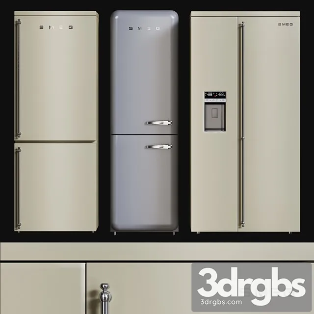 Kitchen Appliances Fridges Set 2 3dsmax Download