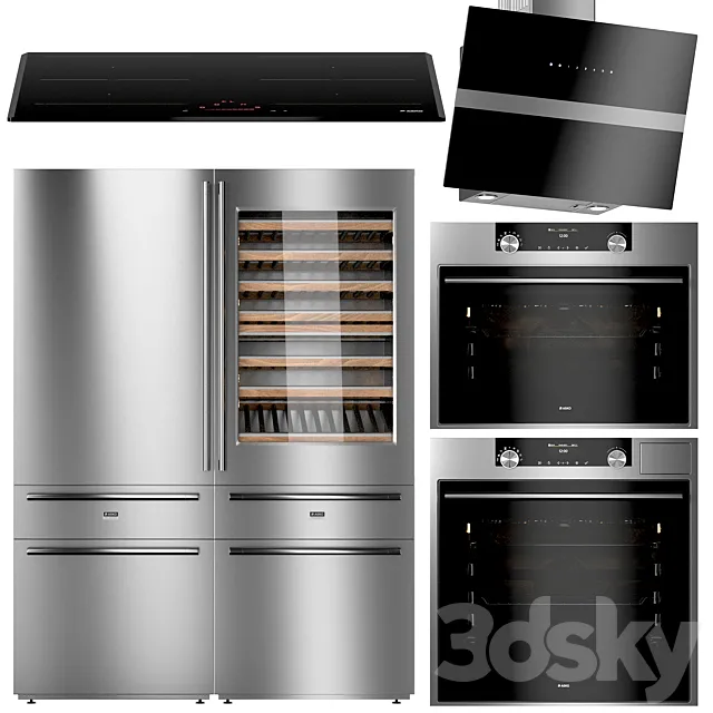 Kitchen appliances set ASKO 3 3ds Max