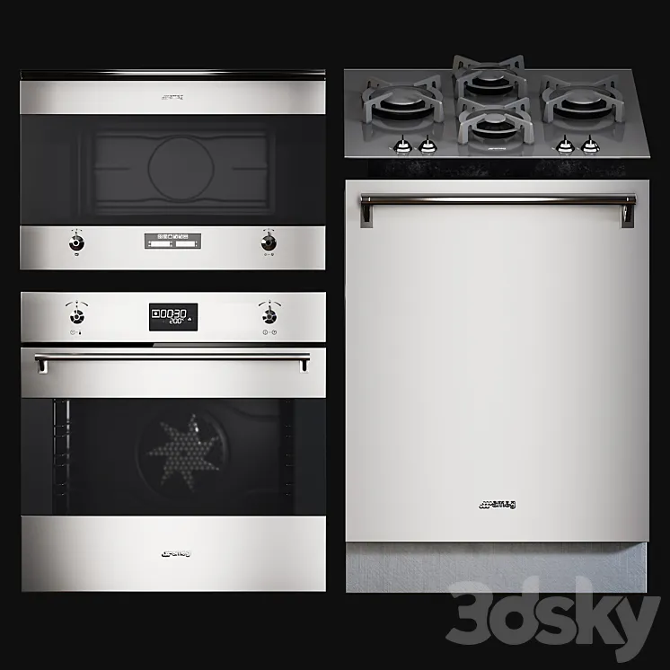 Kitchen Appliances Smeg Classic 3DS Max