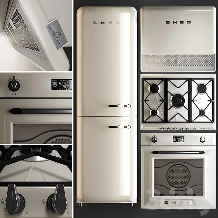 Kitchen Appliances Smeg Retro 3DS Max