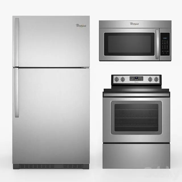Kitchen Appliances Whirpool 3dsMax Model
