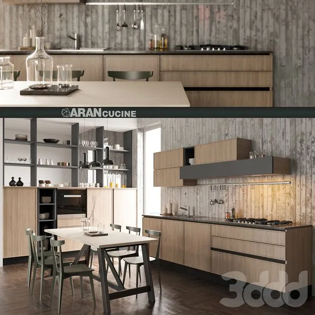 Kitchen Aran Cucine Quadro 3dsMax Model