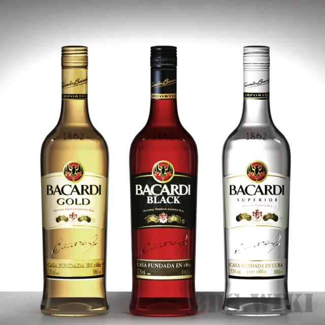 kitchen – Bacardi bottles 3ds Max