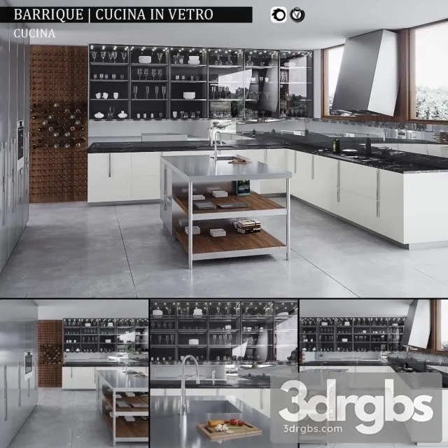 Kitchen Barrique Cucina Vetro 3dsmax Download